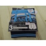 3 Kids Trunk Fit Boxers, Size 2-3yrs, New & Packaged.