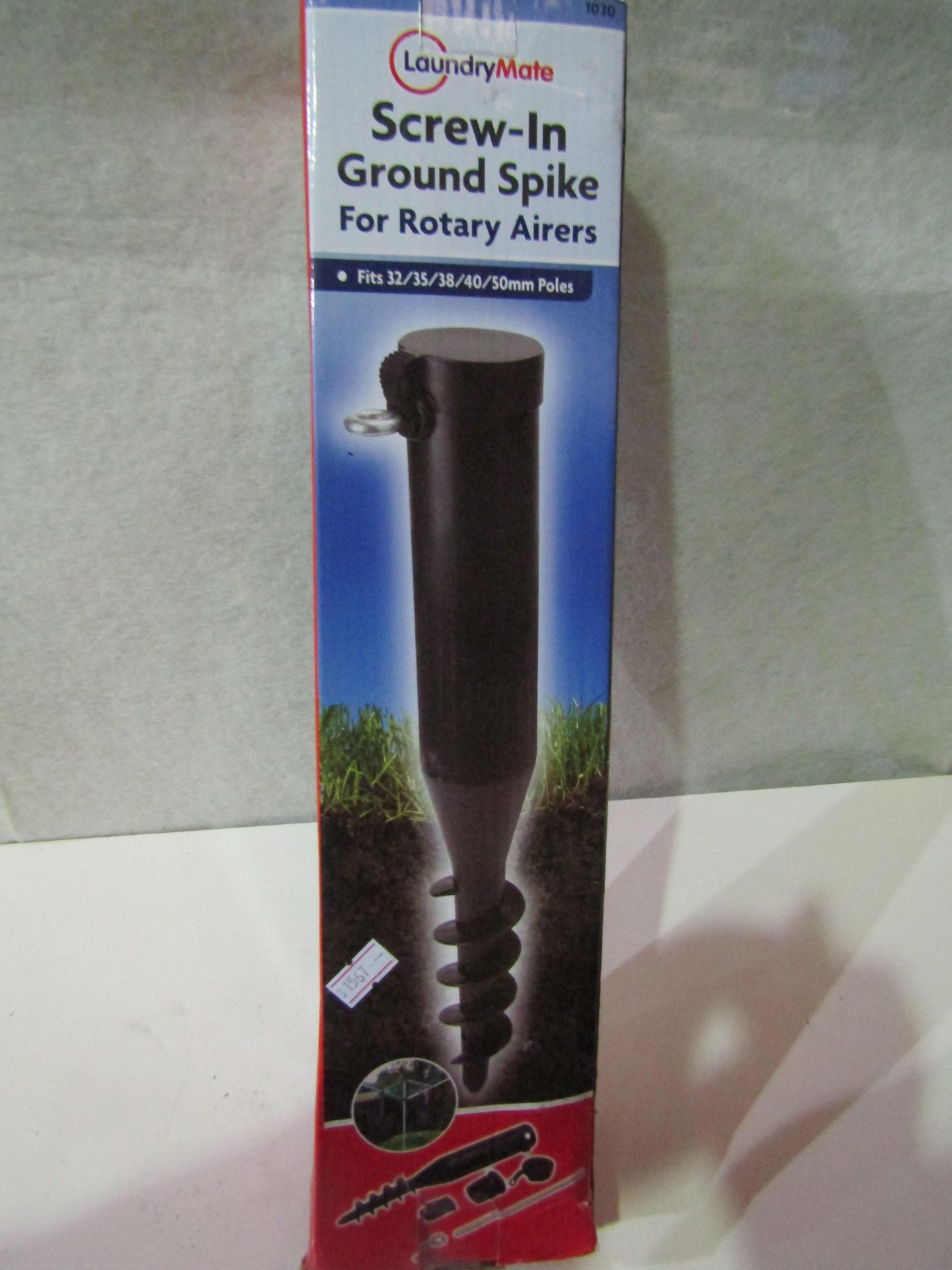Laundrymate Screw In Ground Spike, Unchecked & Boxed.
