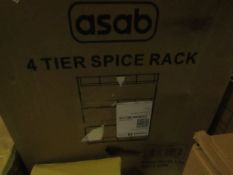 2x Asab 4-Tier Spice Rack - Unchecked & Boxed.