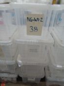4 X Med Sized Clear Plastic Boxes With Lids Used But in Good Condition