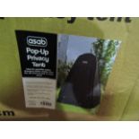 Asab Pop-up privacy tent.(ideal for using a camping toilet) Boxed but unchecked