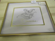 Disney Classic Collectables Framed print Jasmine Outer Size: 30-26cm & Inner Approx 20-16cm - Good