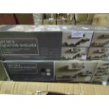 3x Set Of 3 Easy To Fit Floating Shelves, White - Unchecked & Boxed.