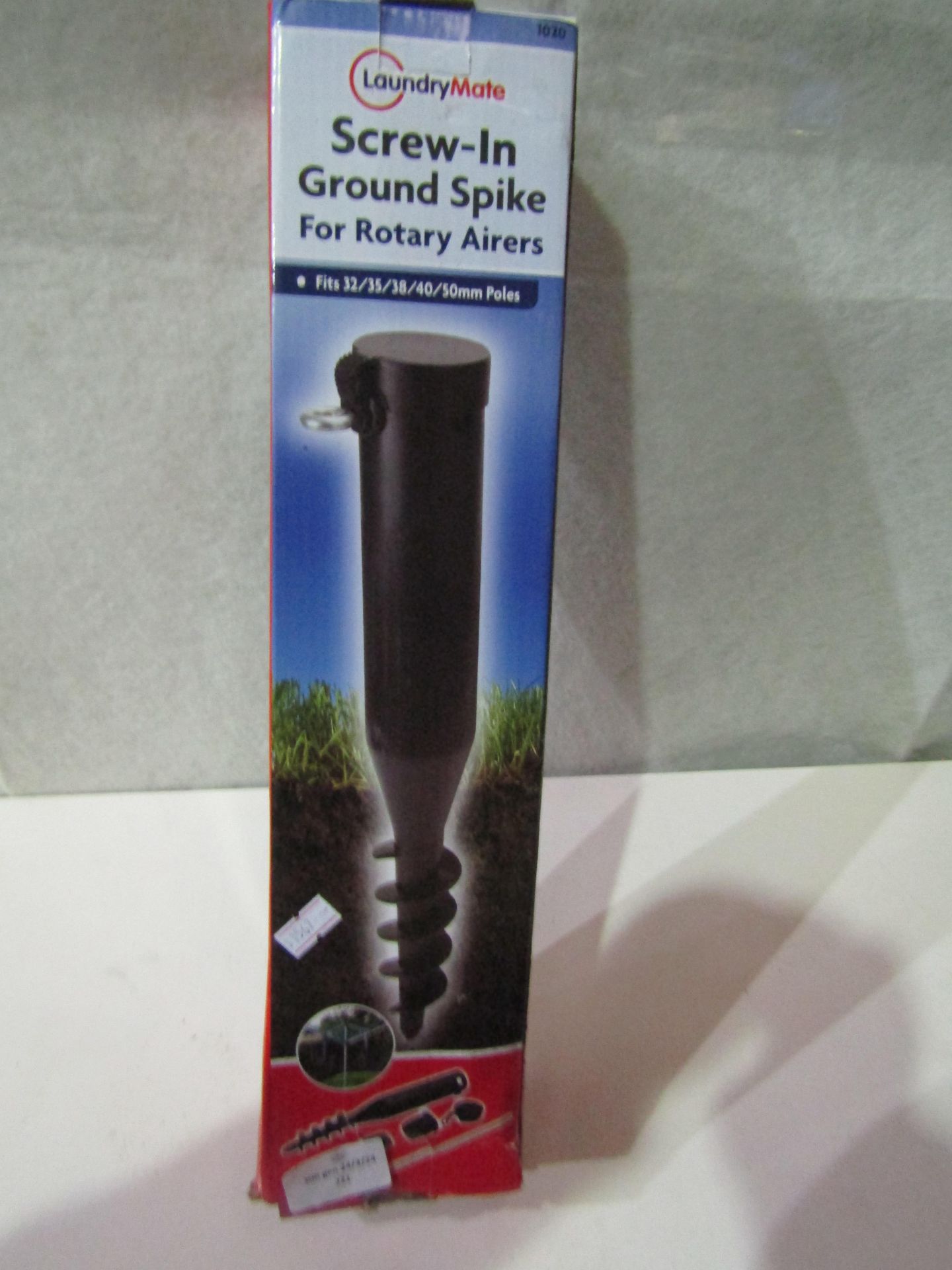 Laundrymate Screw In Ground Spike, Unchecked & Boxed.