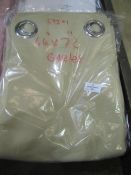 Beige Eyelet Curtains, Size: 66 x 72cm - Good Condition & Packaged.