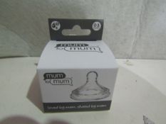 8x Mum To Mum - Small 0-3M Replacement Silicone Teat - New & Boxed.