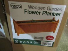 Asab Wooden Garden Flower Planter, Large - Unchecked & Boxed.