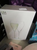 LSA Hand Made Wine Glasses New & Boxed