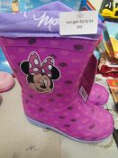 Kids Mini Mouse Wellingtons Size 26 New