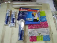 6x Items Being, 1x Non nStick Rolling Pin, 3x Security Marker Pens, Eaziclean, 1x Pack Of 24