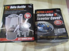 2 X items Being 1 X 12 V Auto Kettle 700ml Capacity 5ft Power Cable Great For Cars camping & Boats &