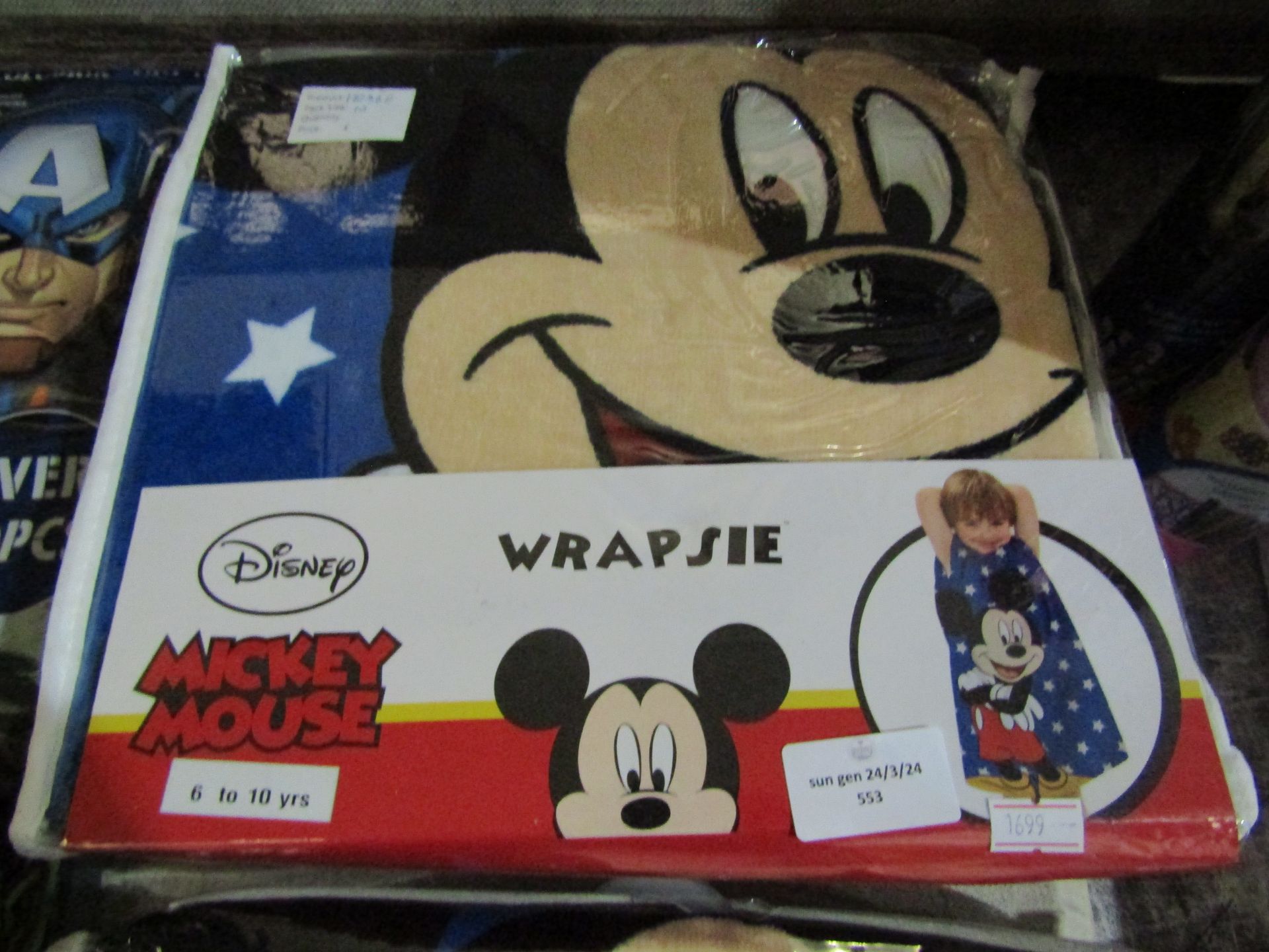 Disney Mickey Mouse Wrapsie 6-10 Years - Unchecked & Packaged.