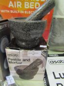 Asab Granite Pestle & Mortar - Good Condition & Boxed.