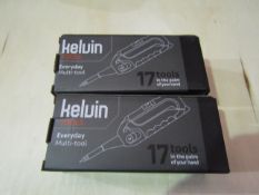 2 x Kelvin Everyday Multi tools. New & Boxed