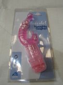 Aphrodisia Battery Powered Waterproof Multi-Speed Crystal Naughty Dolphin, Pink - New & Packaged.