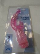 Aphrodisia Battery Powered Waterproof Multi-Speed Crystal Naughty Dolphin, Pink - New & Packaged.