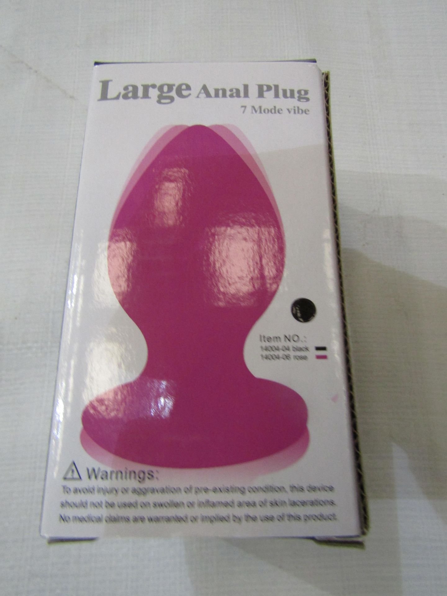 Aphrodisia Large Anal Plug - New & Boxed - Picked At Random Pink/Black.