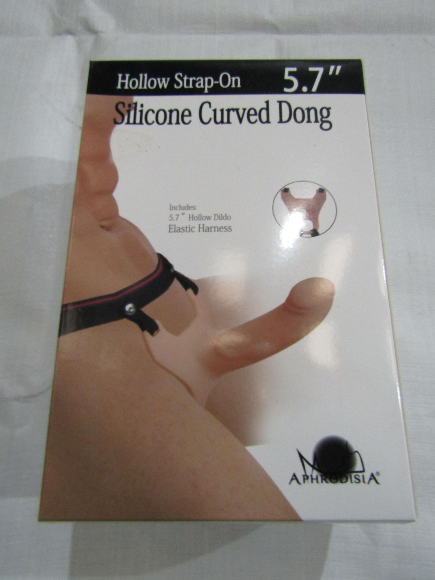 Aphrodisia Silicone Hollow Curved Strap-On Dong 5.7" - New & Boxed.