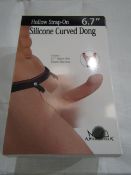 Aphrodisia Silicone Hollow Curved Strap-On Dong 6.7" - New & Boxed.