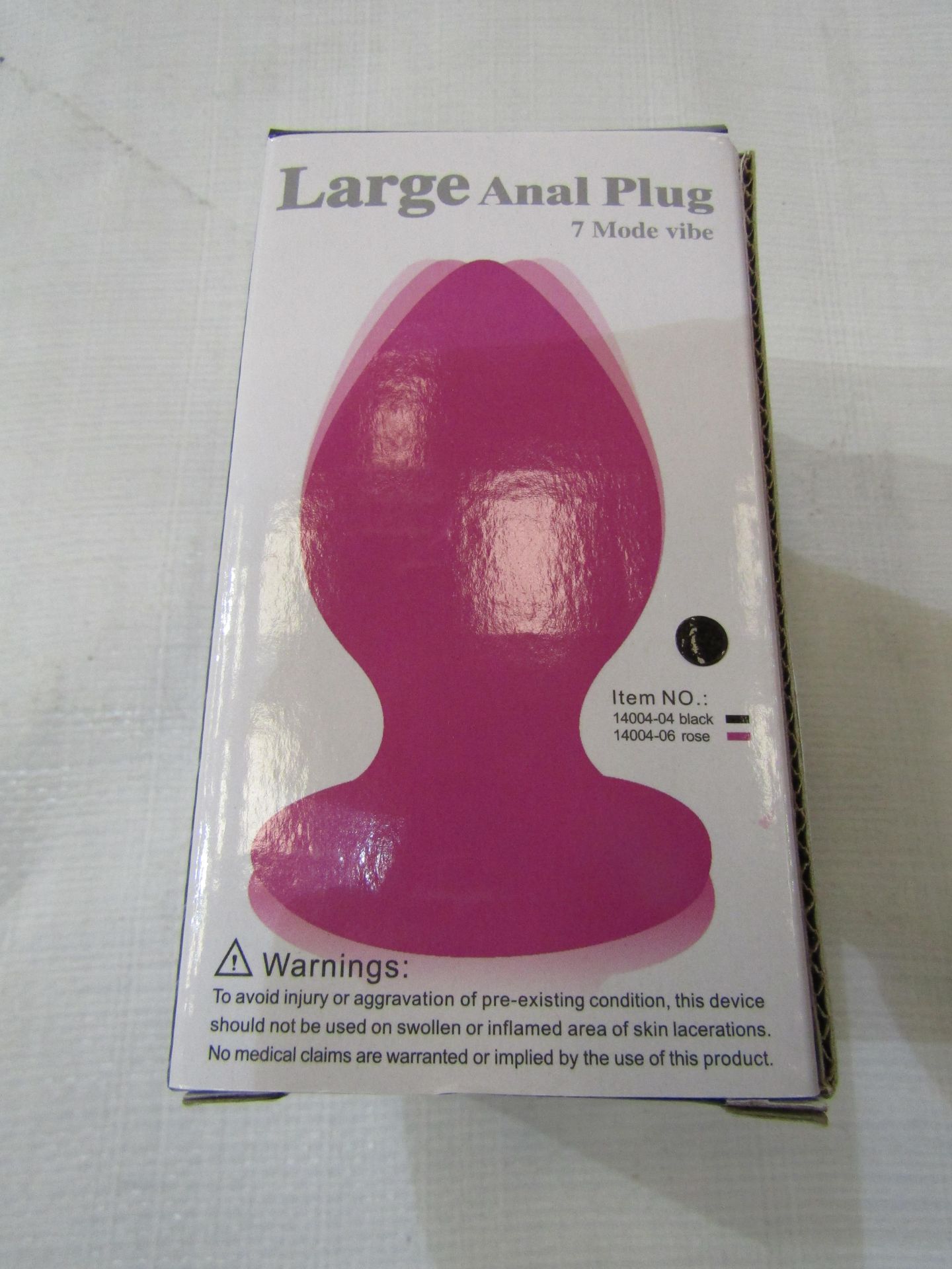 Aphrodisia Large Anal Plug - New & Boxed - Picked At Random Pink/Black.