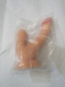 Dual Soft Silicone Dong With Anal Pleaser & Suction Cup - New & Packaged.