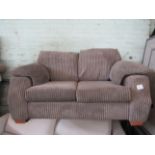 Everett 2 Seater Sofa Standard Back Jumbo Cord Charcoal Silver Light Wood Foam Acl02 RRP