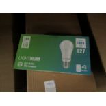 Pack of 4 Lightnum E27 13w LED light bulbs, new and boxed