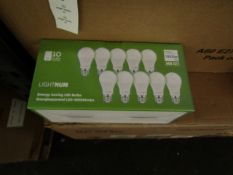 24x Packs of 10 Lightnum A60  E27 13w LED light bulbs, new and boxed