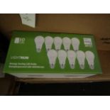 Pack of 10 Lightnum A60  E27 13w LED light bulbs, new and boxed