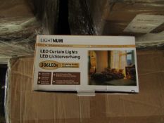 Lightnum LED 3mtr Light curtain with 306 LED and 8 modes, new and boxed.