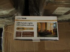 Lightnum LED 3mtr Light curtain with 306 LED and 8 modes, new and boxed.