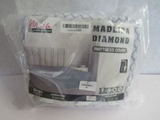 Madeira Diamond Single Mattress Cover - Packaged.