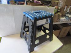 Medium Sized Black/Blue Step Stool - Good Condition & Boxed.