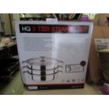 HQ 3-Tier 25cm Steamer Set - Unchecked & Boxed.