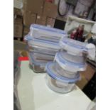 7x Various Plastic Storage Containers With Lids - All Appear To Be Im Good Condition.