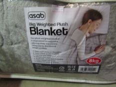 Asab 8kg Weighted Plush Blanket. Size: 150 x 200cm - Unchecked & Packaged.