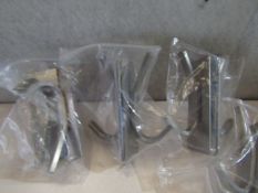 4x Packs Of 2 Addhesive Wall Hooks - Good Condition & Packaged.