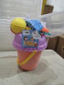 Bucket Containing Beach Toys New ( See Image )
