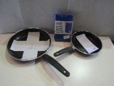 3x Items Being - 1x Asab 3 Pack Of Reusable Freezer Blocks - 2x Black Frying Pans - All Appear To Be