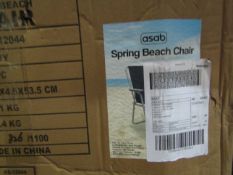 Asab Spring Beach Chair, Unchecked & Boxed.