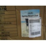 Asab Spring Beach Chair, Unchecked & Boxed.