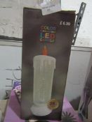 Colour Changing LED Candle, Unchecked & Boxed.
