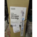 3x Asab 4 Tier Shower Caddys, All Unchecked & Boxed