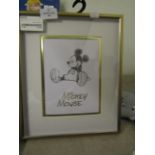 Disney Classic Collectables Framed Print Minnie Mouse Outer Size: 30-26cm & Inner Approx 20-16cm -