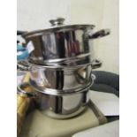 3x Various Kitchen Cooking Pots Appliances - All Appear To Be In Fairly Decent Condition.