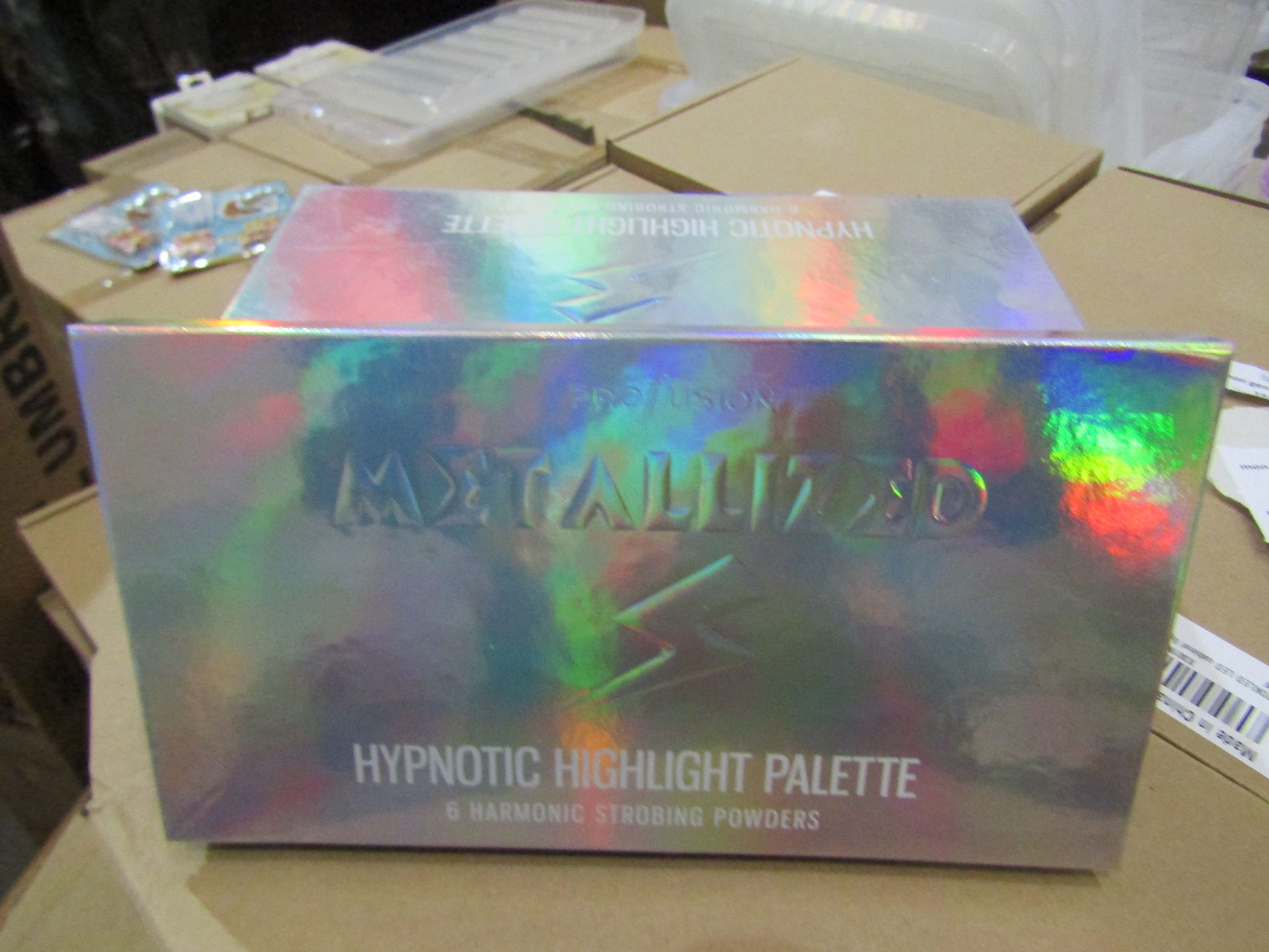 6x Profusion Metallized Hypnotic Hightlight Palette With 6 Harmonic Strobing Powders - All New &