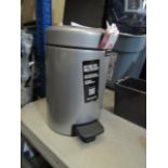 Small Silver Pedal Bin Looks Unused