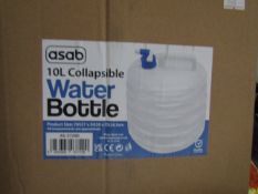 2x Asab 10L Collapsible Water Bottle - Unchecked & Boxed.