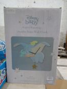 Disney Baby Magical Beginnings Dumbo Resin Wall Clock, Unchecked & Boxed.