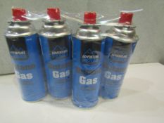Pack Of 4 Adventure Peaks Butane Gas Extremely Flammable - All Unused & Packaged.